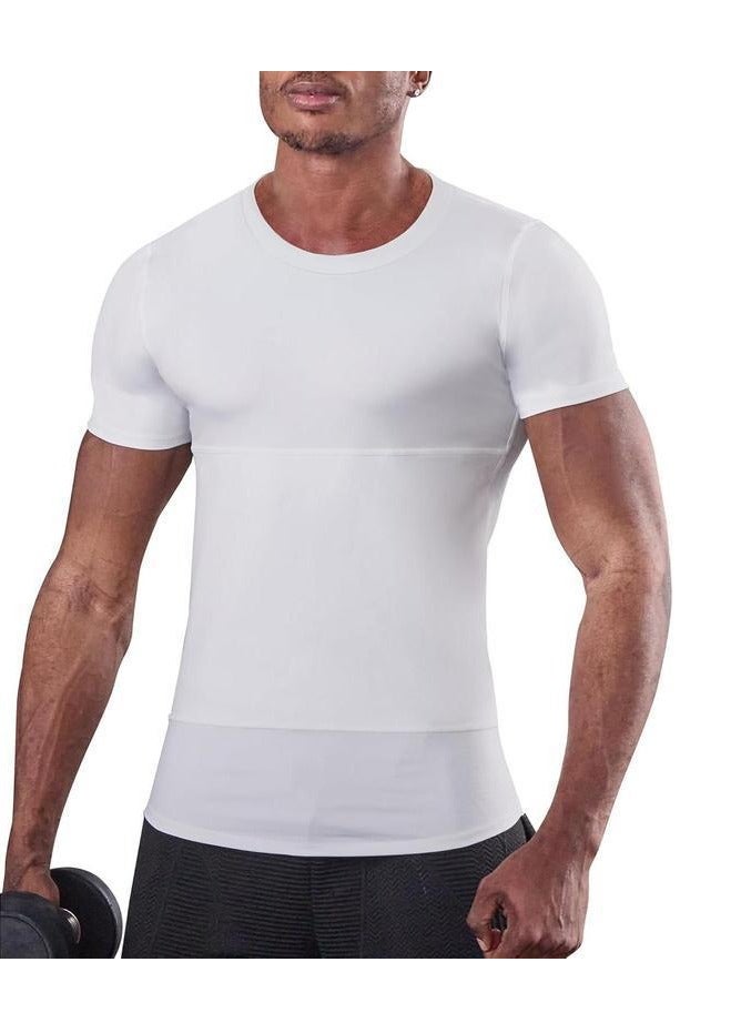 فوريول مشد بطن رجالي قمصان ضغط للرجالي، مشد رجالي قمصان داخلية لتخفيف الجسم - Image 1